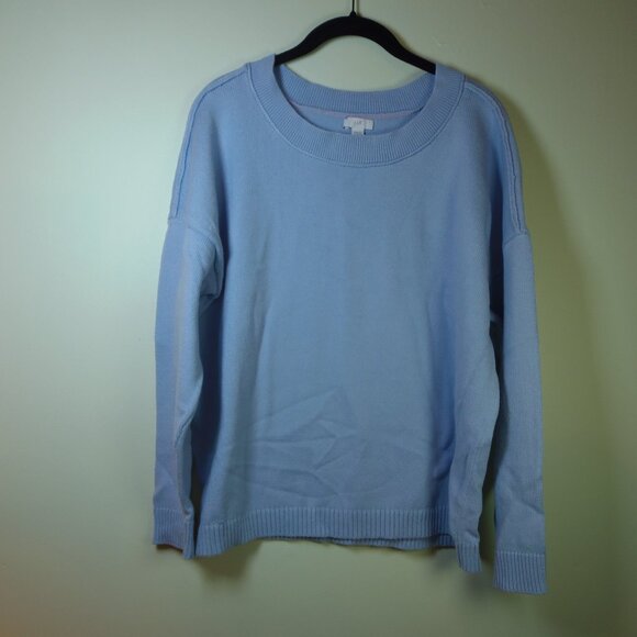 J Jill Baby Blue SZ M Pull Over Sweater Lagenlook Comfy Cottage Core  This Sweat - Picture 1 of 8